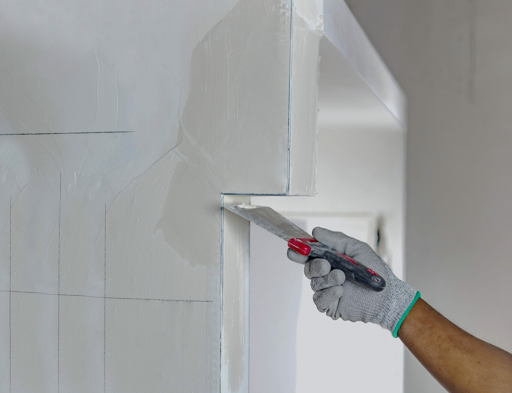 Travaux de plâtrerie et enduits sur mur